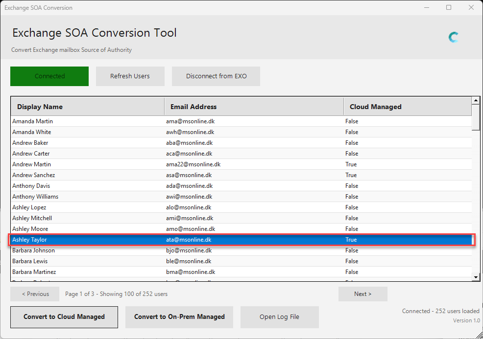 User changed to Cloud Managed
