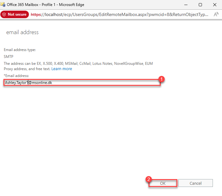 Exchange On-Premises Admin Center