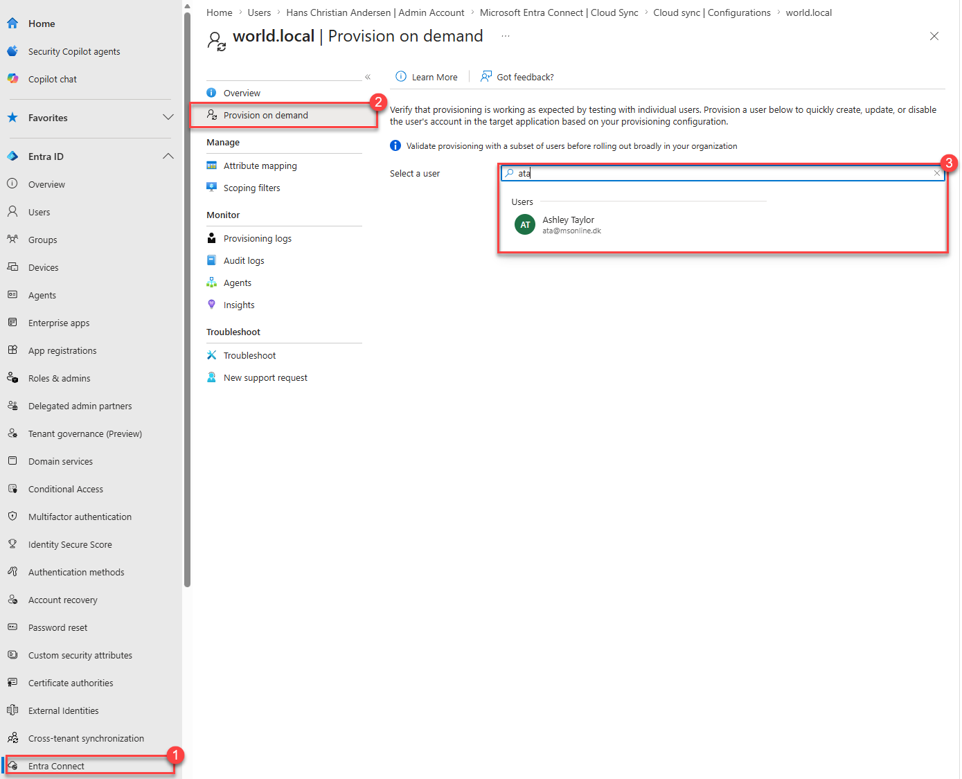 Provision on demand after alias change